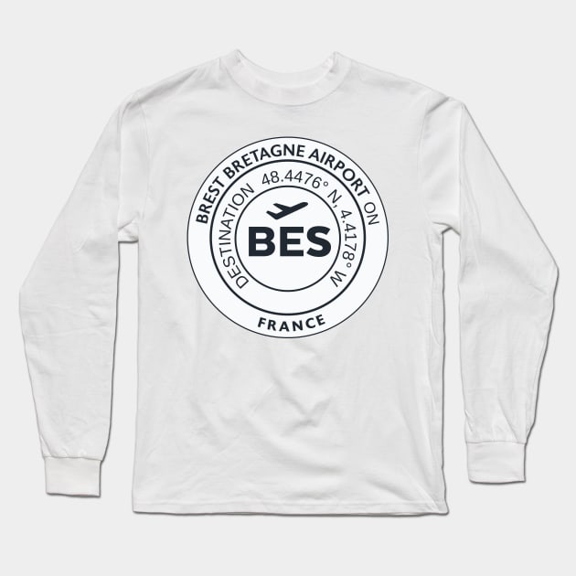 Airport sticker BES BREST Long Sleeve T-Shirt by Woohoo